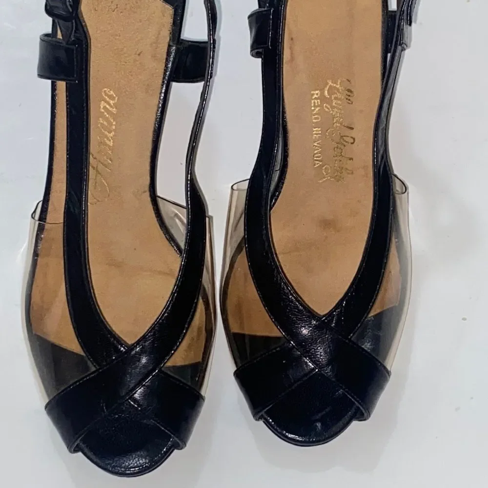 Vintage Lloyd Gotchy Reno Nevada Leather Women Heels Shoes Size 5.5 M